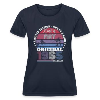Original Mai 1965 Jahrgang 1965 Geburtstag 1965 - Frauen Funktions-T-Shirt - Navy - Vorne - AI Model Female 172 light (172cm)