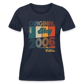 Original May 2006 Vintage 2006 Birthday 2006 - Women's Functional T-Shirt - navy - Front - AI Model Female 172 light (172cm)