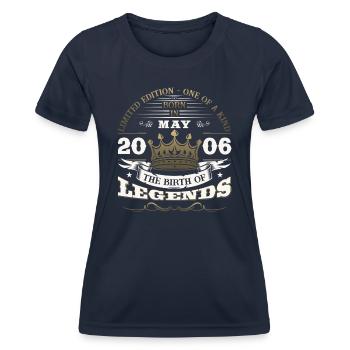 Legend May 2006 Vintage 2006 Birthday 2006 - Women's Functional T-Shirt - navy - Front - AI Model Female 172 light (172cm)