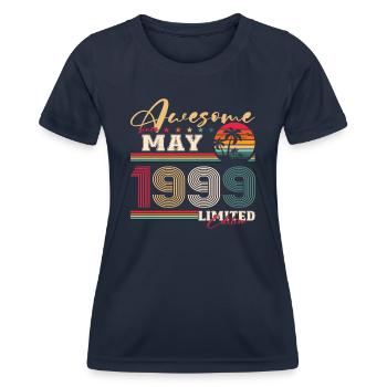 Original 1999 Vintage 1999 25th Birthday 1999 - Women's Functional T-Shirt - navy - Front - AI Model Female 172 light (172cm)