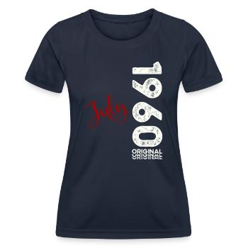 65th Birthday Legendary July 1960 Vintage 1960 - Women's Functional T-Shirt - navy - Front - AI Model Female 172 light (172cm)