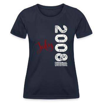 16. Geburtstag 08 Original Juli 2008 Jahrgang 2008 - Frauen Funktions-T-Shirt - Navy - Vorne - AI Model Female 172 light (172cm)