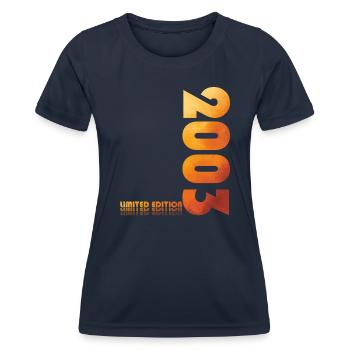 21. Geburtstag Original 2003 Jahrgang 2003 - Frauen Funktions-T-Shirt - Navy - Vorne - AI Model Female 172 light (172cm)