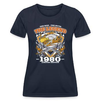 44th Birthday Original Vintage 1980's Artisan - Women's Functional T-Shirt - navy - Front - AI Model Female 172 light (172cm)