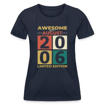 18th Birthday Original August 2006 Vintage 2006 - Women's Functional T-Shirt - navy - Front - AI Model Female 172 light (172cm)