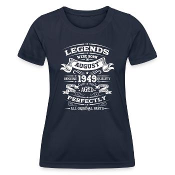 75th Birthday Original August 1949 Born 1949 - Women's Functional T-Shirt - navy - Front - AI Model Female 172 light (172cm)