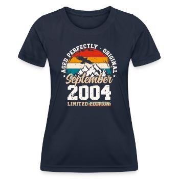 20e anniversaire Original Septembre 2004 Volume 04 - T-shirt sport Femme - bleu marine - Devant - AI Model Female 172 light (172cm)