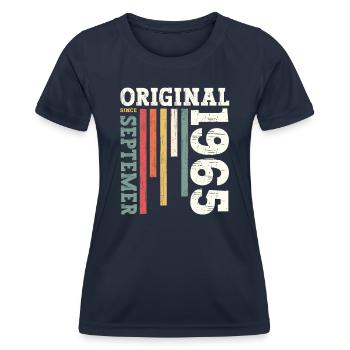59. Geburtstag Legende September 1965 Jahrgang 65 - Frauen Funktions-T-Shirt - Navy - Vorne - AI Model Female 172 light (172cm)