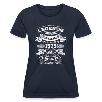 50. Geburtstag Vintage September 1975 Geschenkidee - Frauen Funktions-T-Shirt - Navy - Vorne - AI Model Female 172 light (172cm)