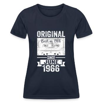 Original June 1966 56th Birthday Gift Men - Women's Functional T-Shirt - navy - Front - AI Model Female 172 light (172cm)