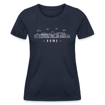 Rom Italien Hauptstadt Skyline Kolosseum Pantheon - Frauen Funktions-T-Shirt - Navy - Vorne - AI Model Female 172 light (172cm)