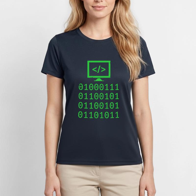 Programming Binary Code Coding Gift Women's Functional T-Shirt