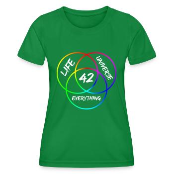 Antwort 42 - Frauen Funktions-T-Shirt - Kelly Green - Vorne - AI Model Female 172 dark (172cm)