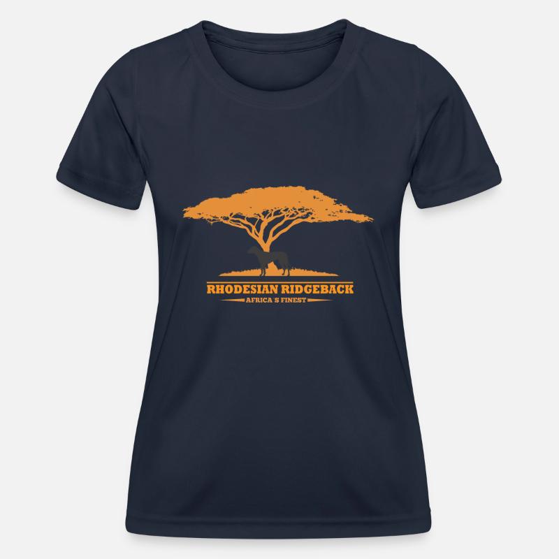 Rhodesian Ridgeback Design - Women's Functional T-Shirt - navy