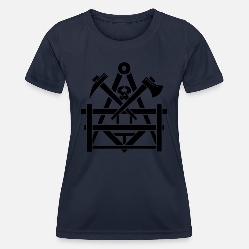 Concrete Builder Crafts - Women's Functional T-Shirt - navy