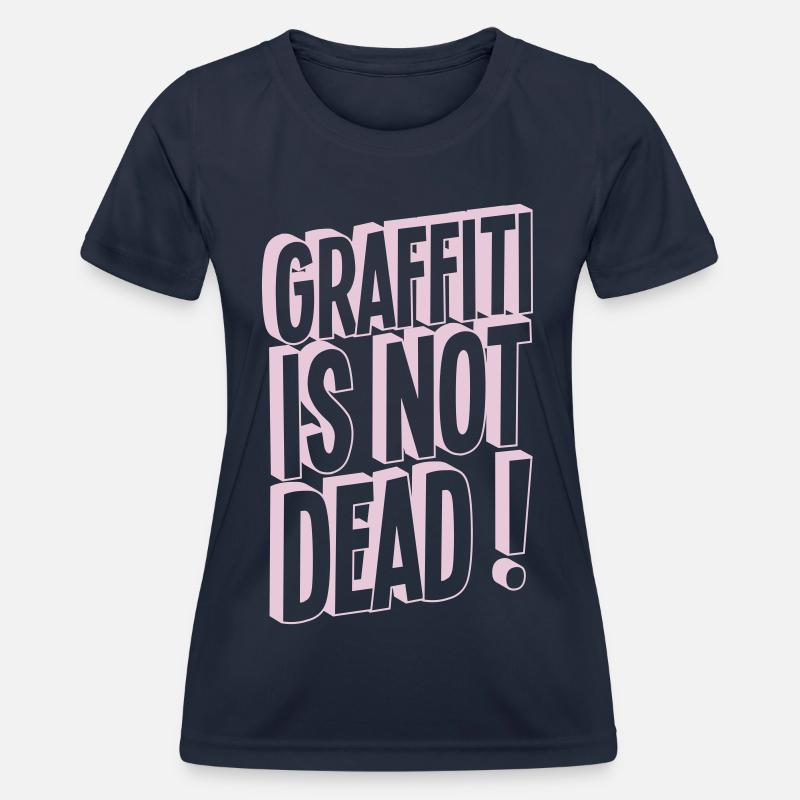GRAFFITI IS NOT DEAD TYPE - Women's Functional T-Shirt - navy