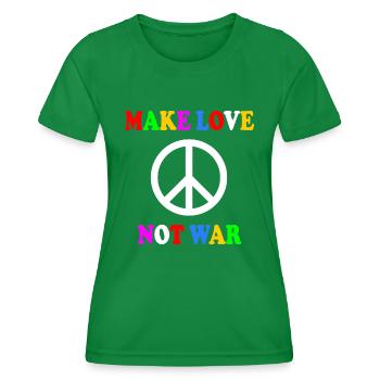 Make love not war - T-shirt sport Femme - vert - Devant - AI Model Female 172 dark (172cm)