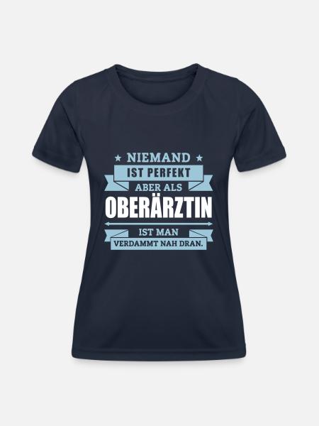 Funshirt Oberärztin - Frauen Funktions-T-Shirt - Navy