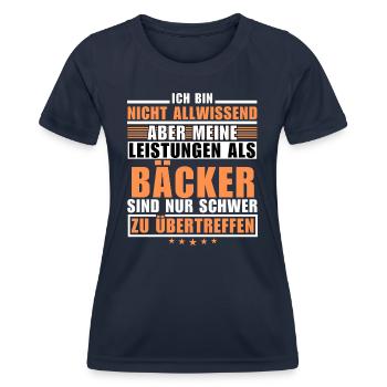 Unmatched performance as a baker - Women's Functional T-Shirt - navy - Front - AI Model Female 172 light (172cm)
