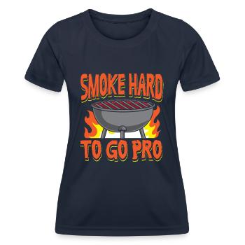 Smoke Hard To Go Pro - Frauen Funktions-T-Shirt - Navy - Vorne - AI Model Female 172 light (172cm)