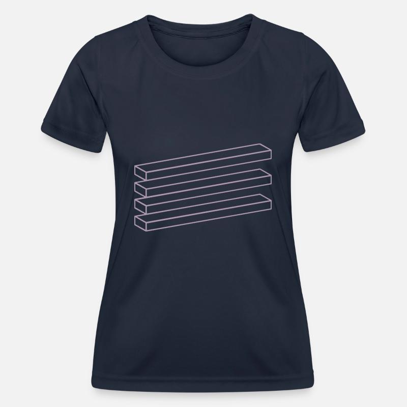 Geometry Optics Illusion Illusion Board Box - Women's Functional T-Shirt - navy