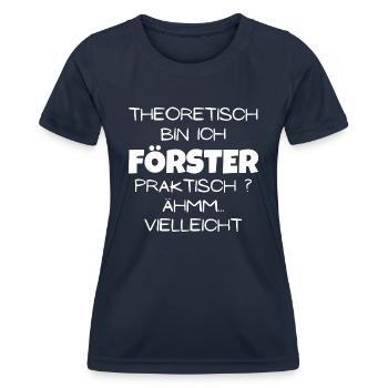 Theoretisch Förster - Frauen Funktions-T-Shirt - Navy - Vorne - AI Model Female 172 light (172cm)