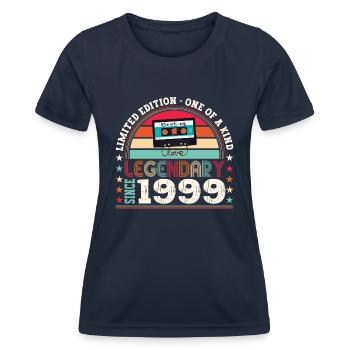 Légendaire 1999 23e anniversaire Cadeau Hommes - Amusant - T-shirt sport Femme - bleu marine - Devant - AI Model Female 172 light (172cm)
