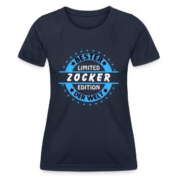Best gambler in the world - Women's Functional T-Shirt - navy - Front - AI Model Female 172 light (172cm)
