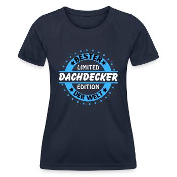 Bester Dachdecker der Welt - Frauen Funktions-T-Shirt - Navy - Vorne - AI Model Female 172 light (172cm)