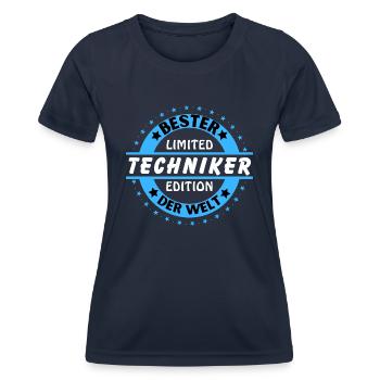 Meilleur technicien au monde - T-shirt sport Femme - bleu marine - Devant - AI Model Female 172 light (172cm)