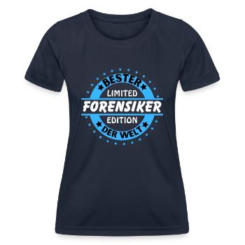 Meilleur médecin légiste au monde - T-shirt sport Femme - bleu marine - Devant - AI Model Female 172 light (172cm)
