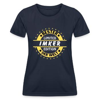 Bester Imker der Welt - Frauen Funktions-T-Shirt - Navy - Vorne - AI Model Female 172 light (172cm)