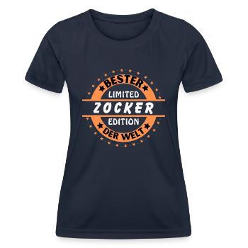 Best gambler in the world - Women's Functional T-Shirt - navy - Front - AI Model Female 172 light (172cm)