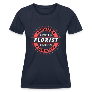 Meilleur fleuriste du monde - T-shirt sport Femme - bleu marine - Devant - AI Model Female 172 light (172cm)