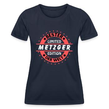 Bester Metzger der Welt - Frauen Funktions-T-Shirt - Navy - Vorne - AI Model Female 172 light (172cm)
