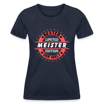 Best Master in the World - Women's Functional T-Shirt - navy - Front - AI Model Female 172 light (172cm)