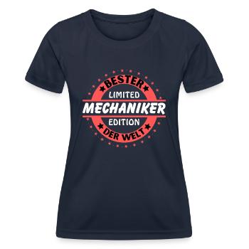 Best mechanic in the world - Women's Functional T-Shirt - navy - Front - AI Model Female 172 light (172cm)