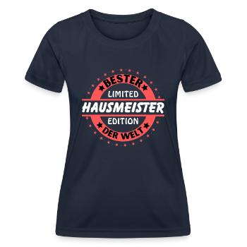 Meilleur concierge du monde - T-shirt sport Femme - bleu marine - Devant - AI Model Female 172 light (172cm)