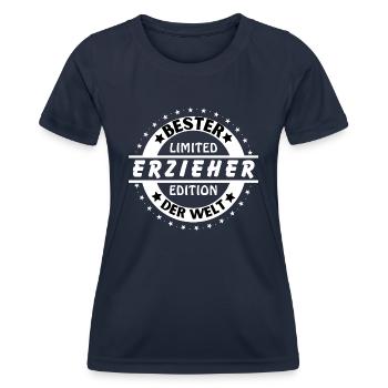 Bester Erzieher der Welt - Frauen Funktions-T-Shirt - Navy - Vorne - AI Model Female 172 light (172cm)