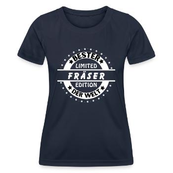 Meilleur cutter au monde - T-shirt sport Femme - bleu marine - Devant - AI Model Female 172 light (172cm)