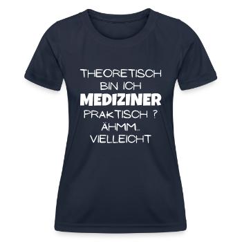 Theoretisch Mediziner - Frauen Funktions-T-Shirt - Navy - Vorne - AI Model Female 172 light (172cm)