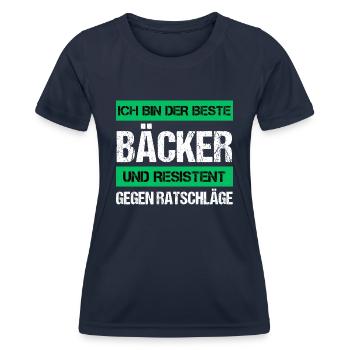 Resistant Baker - Women's Functional T-Shirt - navy - Front - AI Model Female 172 light (172cm)