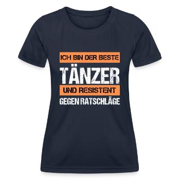 Danseuse résistante - T-shirt sport Femme - bleu marine - Devant - AI Model Female 172 light (172cm)