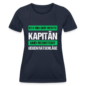 Capitaine résistant - T-shirt sport Femme - bleu marine - Devant - AI Model Female 172 light (172cm)