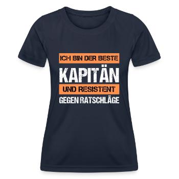 Capitaine résistant - T-shirt sport Femme - bleu marine - Devant - AI Model Female 172 light (172cm)