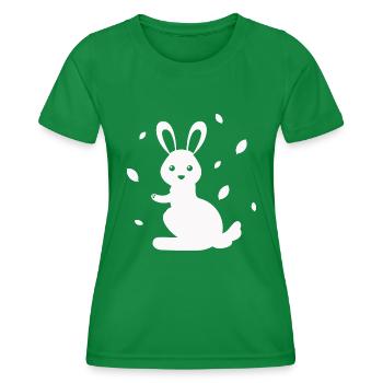 Rabbit - Rabbit Nature Easter - Women's Functional T-Shirt - kelly green - Front - AI Model Female 172 dark (172cm)