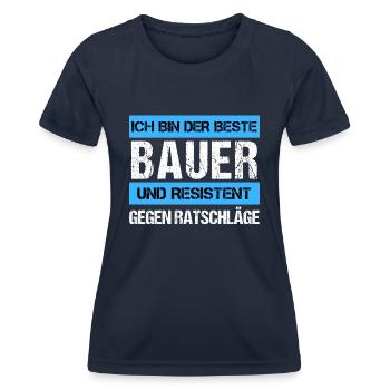Agriculteur résistant - T-shirt sport Femme - bleu marine - Devant - AI Model Female 172 light (172cm)