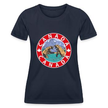 Canada - T-shirt sport Femme - bleu marine - Devant - AI Model Female 172 light (172cm)