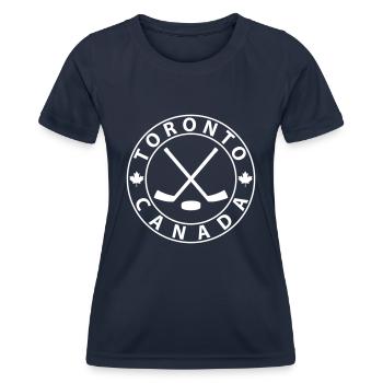 Toronto Hockey - Women's Functional T-Shirt - navy - Front - AI Model Female 172 light (172cm)