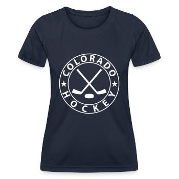 Colorado Eishockey - Frauen Funktions-T-Shirt - Navy - Vorne - AI Model Female 172 light (172cm)